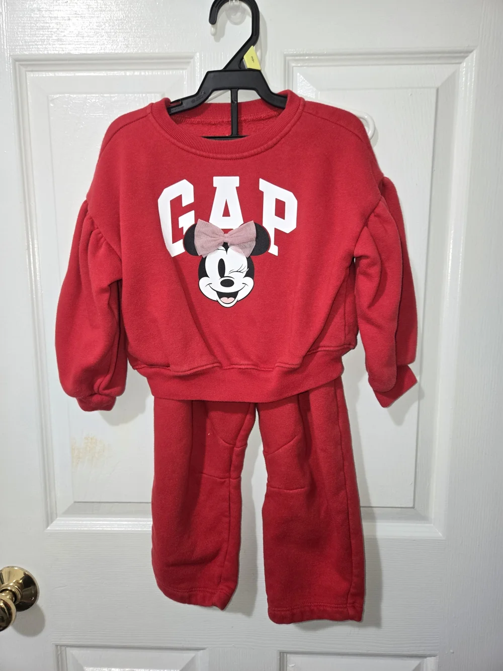 GAP x Minnie Mouse Red Kids Sweatshirt and Pants Set